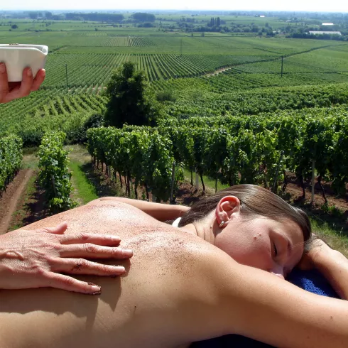 Massage in den Weinbergen