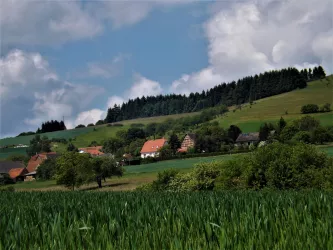 Leithöfe/Ferienhaus, Blick aus Osten