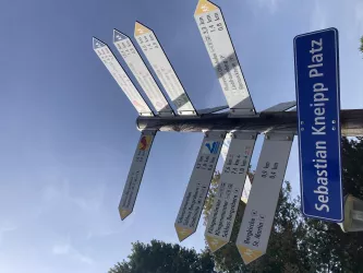 Schilder Wanderwege Kneipp Platz