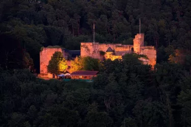 8949_Burg_Nanstein_Nachtansicht_2017_klein (© VG Landstuhl, Fotograf Hafner)