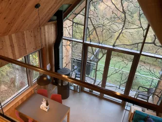 Ausblick Essbereich (© Jugendstilhotel Trifels)