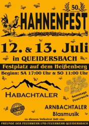 Plakat Hahnenfest (© Freunde der Feuerwehr Queidersbach)