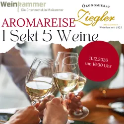 Eine stilvolle Weinverkostung mit Sekt und fünf verschiedenen Weinen. Das Event findet am 11.12.2026 um 16:30 Uhr statt.