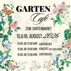 Ein schönes Plakat für ein Gartenmarkt-Ereignis mit bunten Blumen und Schmetterlingen. Die Daten und Aktivitäten des Gartenmarktes werden klar und ansprechend dargestellt.