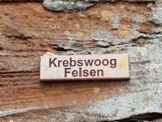Schild Krebswoog-Felsen