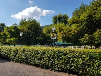 Blick auf den Biergarten