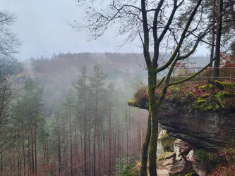 Seitenansicht Aussichtspunkt Schwabfelsen