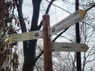 Wegweiser Clausenseetour zum Schwabfelsen