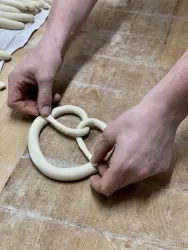 Herstellung Brezel