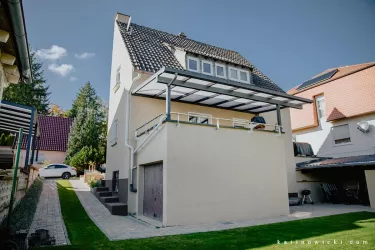 Ferienhaus Pfalzliebe, Gartenansicht