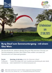 Burg Stauf zum Sonnenuntergang