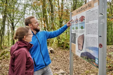 Infotafel zum höchsten Berg der Pfalz (© Donnersberg-Touristik-Verband e.V.,Florian Trykows)