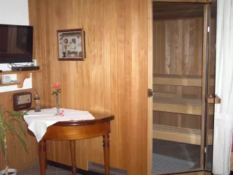 Sauna und TV-Ecke