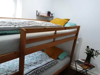 Das Kinderzimmer mit Etagenbett