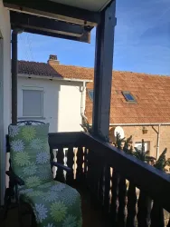 Der Balkon vom Einzelzimmer