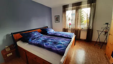 blaues Schlafzimmer