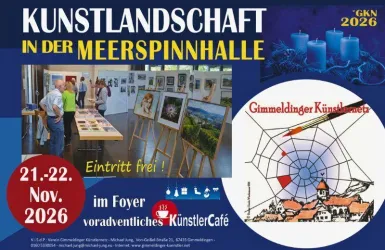 Ein Kunstereignis in der Meerspinhalle mit verschiedenen Kunstwerken ausgestellt. Es wird ein Künstlercafé angeboten und der Eintritt ist frei.