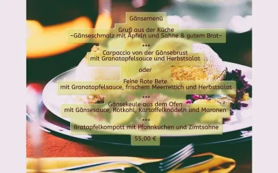 Gänsezeit im Gasthaus Mandelhof