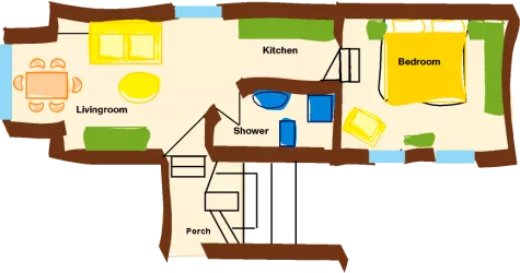 Grundriss Ferienwohnung "Fernblick"