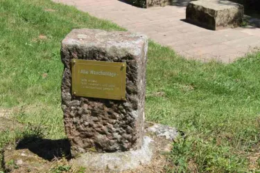 Infoschild Waschtrepe (© Tourismusbüro Pfälzer Bergland)