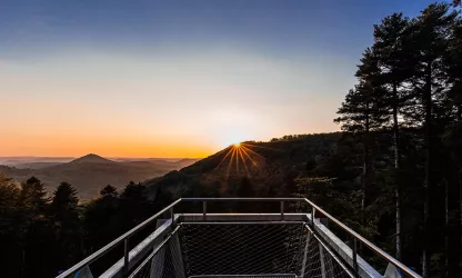 Abendestimmung am barrierefreien Aussichtspunkt