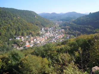Blick von der Wilgartaburg auf Wilgartswiesen