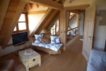 Sitzecke Schlafzimmer Blick vom Bett (© Fam. Herget)