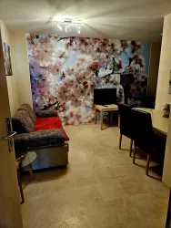 ausziebare Couch mit Doppelbett