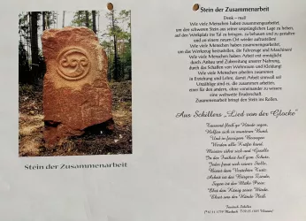 Infotafel-Stein der Zusammenarbeit-Lambrecht