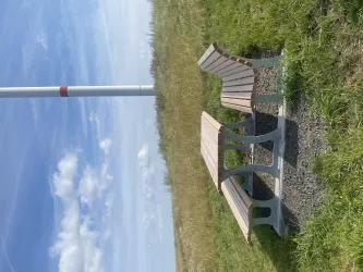 Picknickbank an den Windrädern