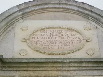 Ev Kirche Ottersheim Portalinschrift