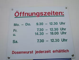 Öffnungszeiten Benz