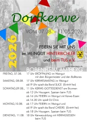 Plakat der Dorfkerwe mit Programnn