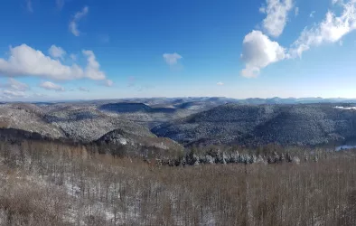 Panoramaausblich im Winter