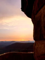 Blick vom Luitpoldturm bei Saharastaub