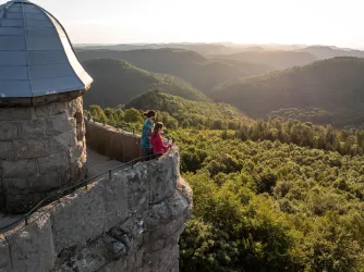 Ausblick vom Luitpoldturm beim Sonnenaufgang