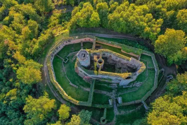 Burg Gräfenstein - Luftbild Grundriss