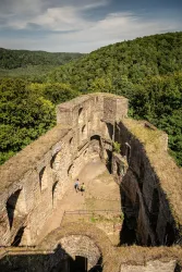 Blick vom Turm auf das Burgschiff