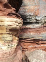 Sandsteinstrukturen am Winschertfelsen