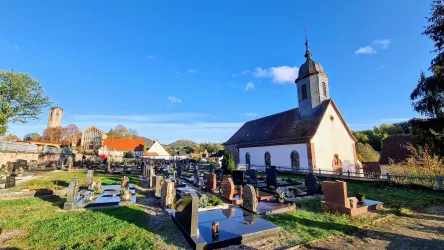 Blick über den Friedhof Merzalben
