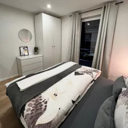 2. Ansicht Schlafzimmer (© Archiv Ferienwohnung Timeout am Bärensteig)