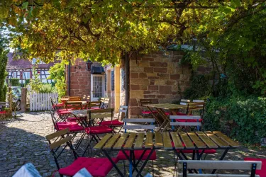 1_Außenbereich Innenhof 1 (© Weinbar Caveau)