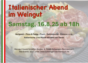 Anzeige ItalienischerAbend im Weingut