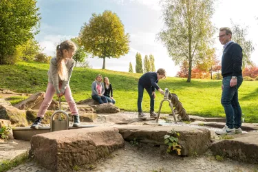 Wasserspielplatz im Strecktalpark