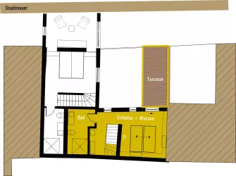 Grundriss Tageloehner 1 OG (gelber Bereich)
