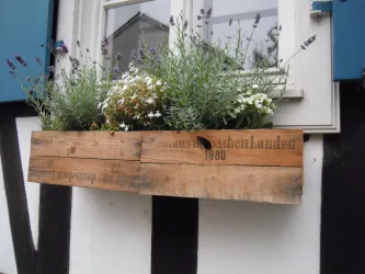 Blumenschmuck am Fachwerkhaus (© Südpfalz Tourismus Kandel e.V.)
