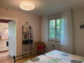 Fenster mit Fliegengitter und Verdunklung