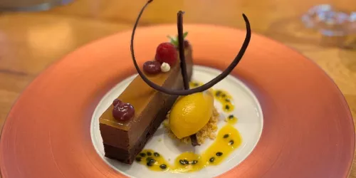Schokoladen-Schnitte, Passionsfrucht