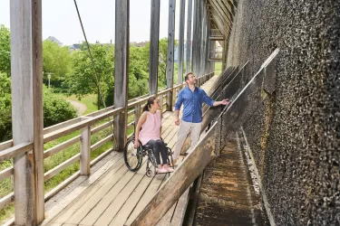 Der Gradierbau ist barrierefrei zugänglich