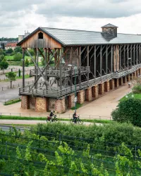 Aussicht auf das längsten Gradierbau Deutschlands